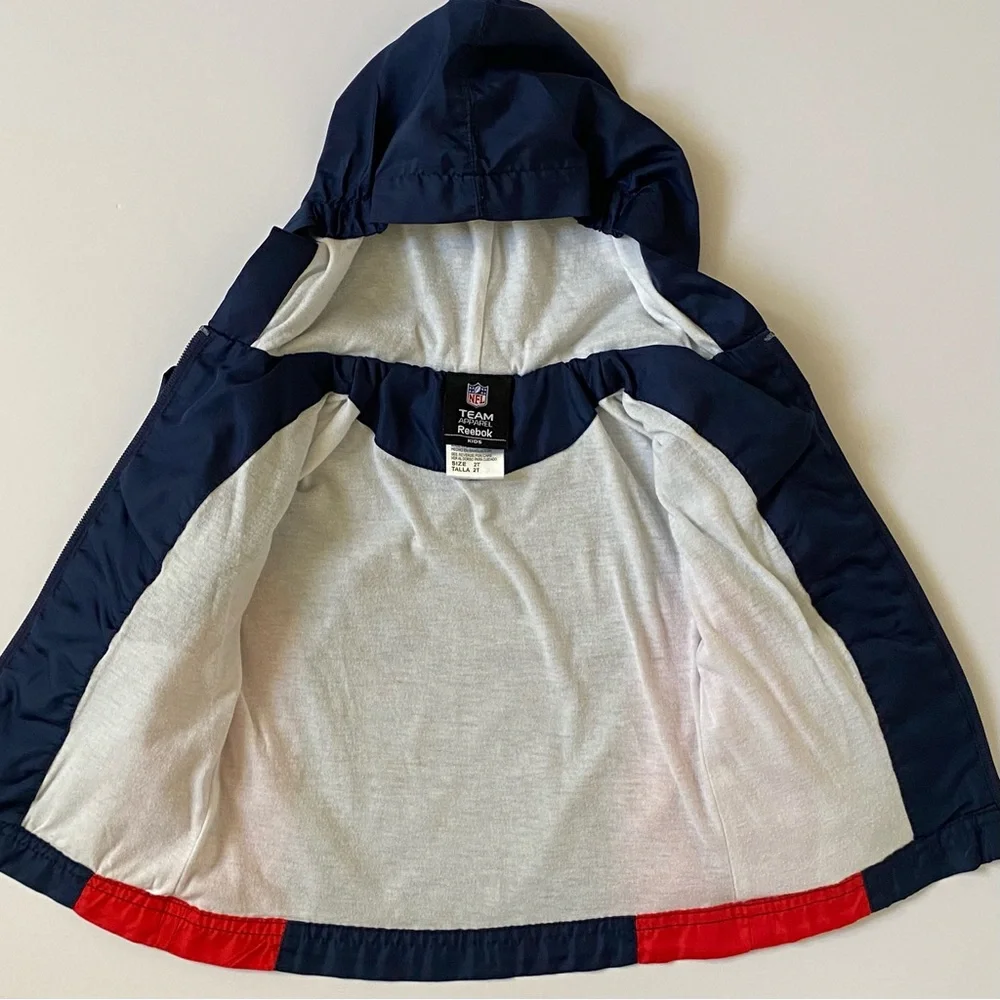 New England Patriots Jacket Size 2T Reebok 24 Months Lined Full Zip Football EUC